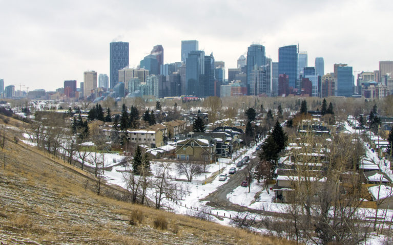 A Snowy Calgary Skyline :: I've Been Bit! A Travel Blog