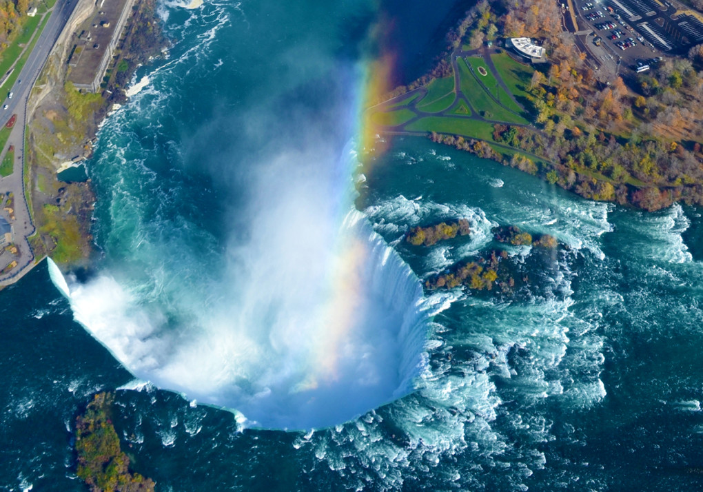 View of Niagara Falls from above in a helicopter, definitely an Ontario Summer Bucket List item! :: I've Been Bit! Travel Blog