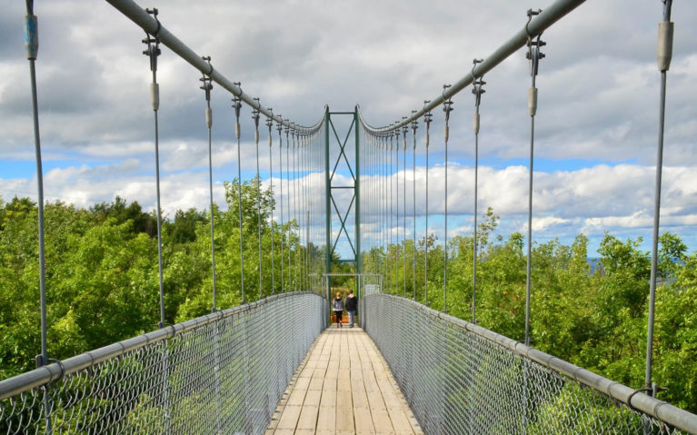 View of the Suspension Bridge at Scenic Caves near Collingwood :: I've Been Bit! Travel Blog