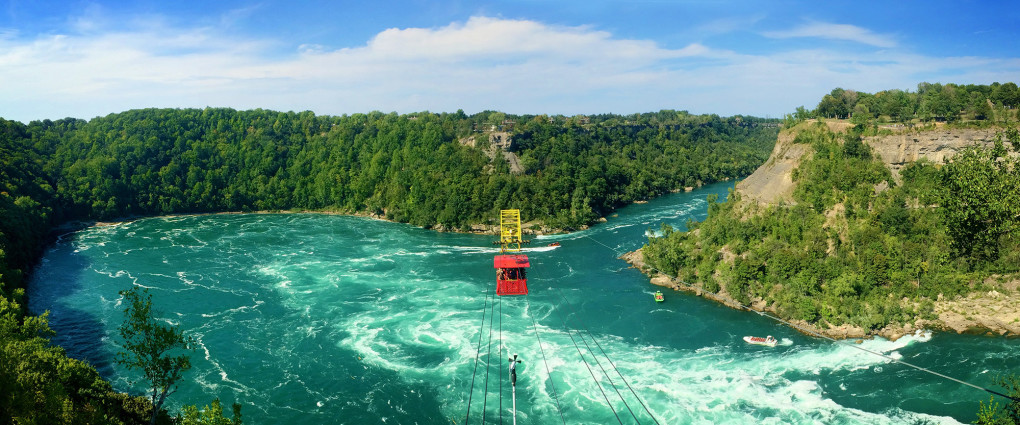 Panorama of the Whirlpool Aero Car and Niagara Gorge :: I've Been Bit! A Travel Blog