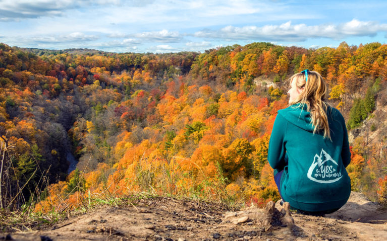 Lindsay Overlooking Dundas Peak Fall Views :: I've Been Bit! Travel Blog