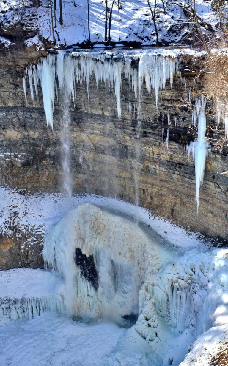 Tews Falls in the Winter with Icicle Formations :: I've Been Bit! Travel Blog