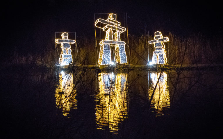 Inukshuk Display at the Niagara Winter Festival of Lights :: I've Been Bit! Travel Blog