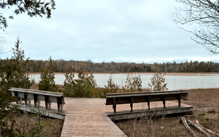 Benches at Overlook at Horse Lake in Bruce Peninsula National Park :: I've Been Bit! Travel Blog