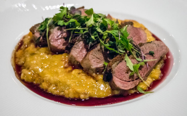 Nicely Plated Duck Dinner with Squash Risotto at 30Boltwood in Amherst, MA :: I've Been Bit! Travel Blog