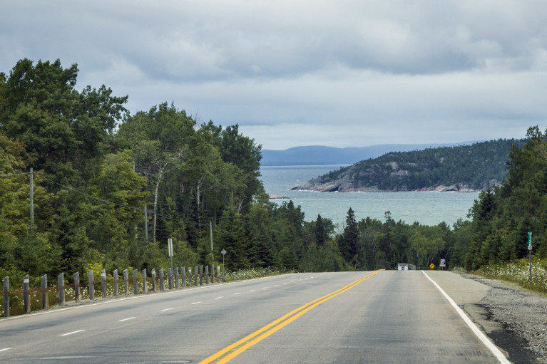 View from the Road along the Lake Superior Coastal Drive, just one of the amazing road trips on this Ontario summer bucket list! :: I've Been Bit! Travel Blog