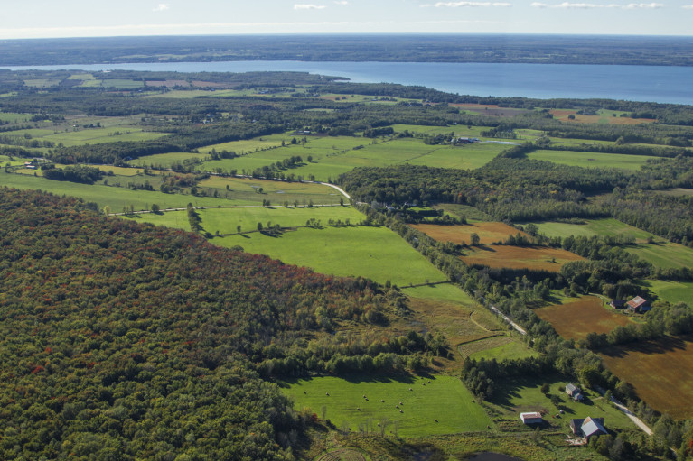 I've Been Bit! A Travel Blog - Grey County Autumn Adventures Owen Sound Flight Services Overlooking Georgian Bay