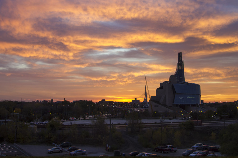 Winnipeg Sunrise with the Canadian Museum for Human Rights:: I've Been Bit! A Travel Blog