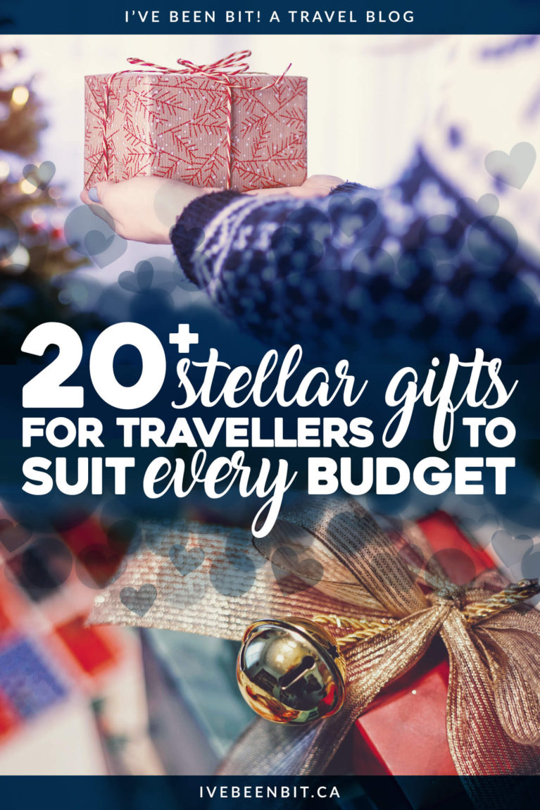 Most travellers will take experiences over possessions so finding gifts can be difficult. Luckily this list has 20+ items that every traveller will love! Gifts for Travel Lovers. Travel Gift Guide. | #Travel #Christmas #GiftGuide | IveBeenBit.ca