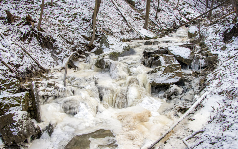 Upstream Borer's Creek - Hiking Hamilton's Borer's Falls :: I've Been Bit! A Travel Blog