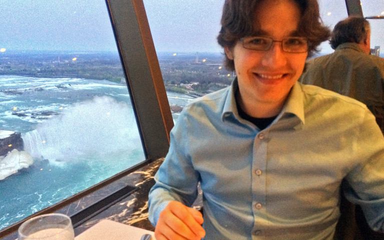 Robin with the view from the Skylon Tower :: I've Been Bit! A Travel Blog