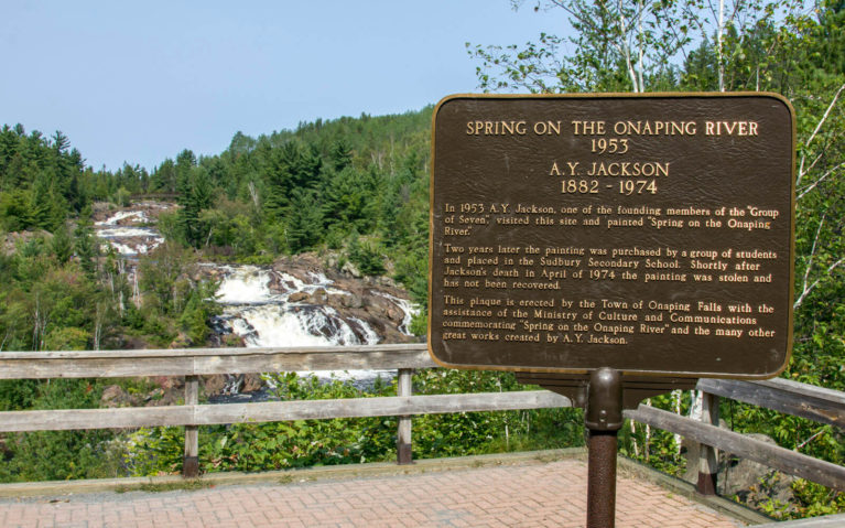 Plaque at the A.Y. Jackson Lookout :: I've Been Bit! A Travel Blog