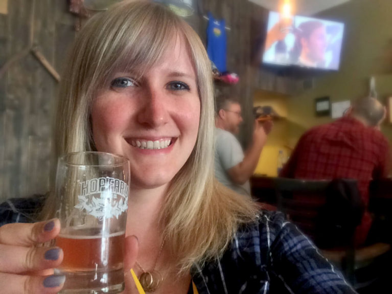 Me with a Beer in a Pittsburgh Brewery :: I've Been Bit! A Travel Blog