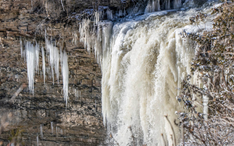 Close Up of Borer's Falls in Winter, Frozen :: I've Been Bit! A Travel Blog
