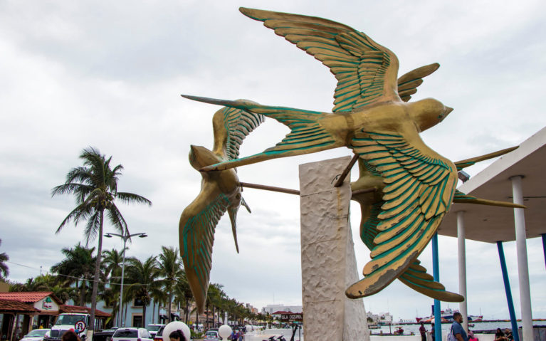 Bird Sculptures by the Ferry Terminal in Cozumel :: I've Been Bit! A Travel Blog