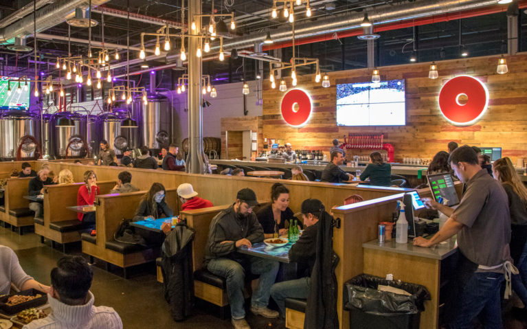 Shot of the Restaurant and Bar Inside Red Circle Brewery in Kitchener :: I've Been Bit! Travel Blog