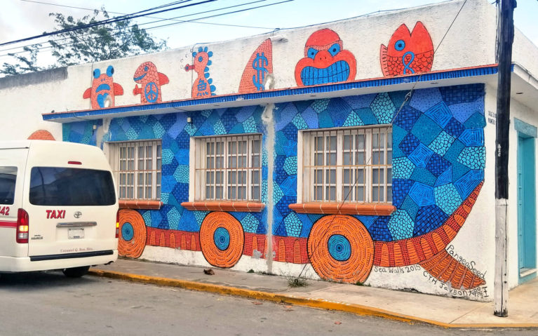 Taiwanese Artist Cyh Jason's Mural for Pangeaseed's Sea Walls in Cozumel :: I've Been Bit! Travel Blog