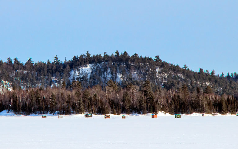 Ice Fishing Huts on Sault Ste Marie Waters :: I've Been Bit! Travel Blog