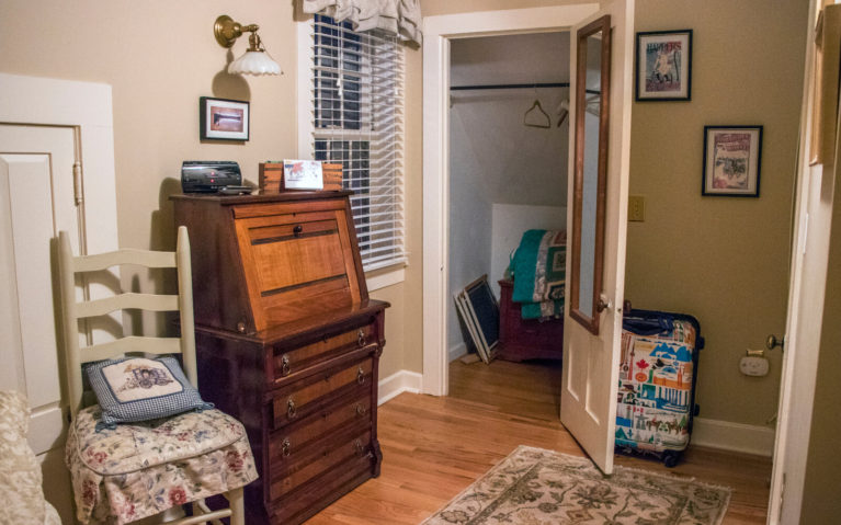 View of Desk, Closet and Chair in Haydenville Room :: I've Been Bit! Travel Blog