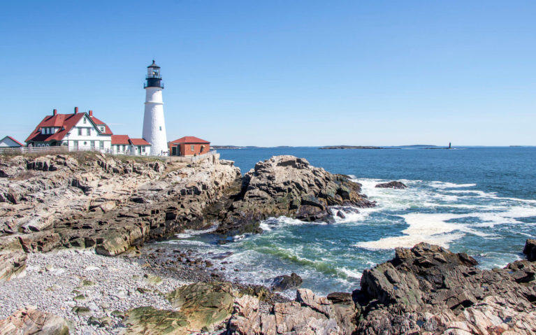 View Along the Shore of the Portland Head Lighthouse in Cape Elizabeth :: I've Been Bit! Travel Blog