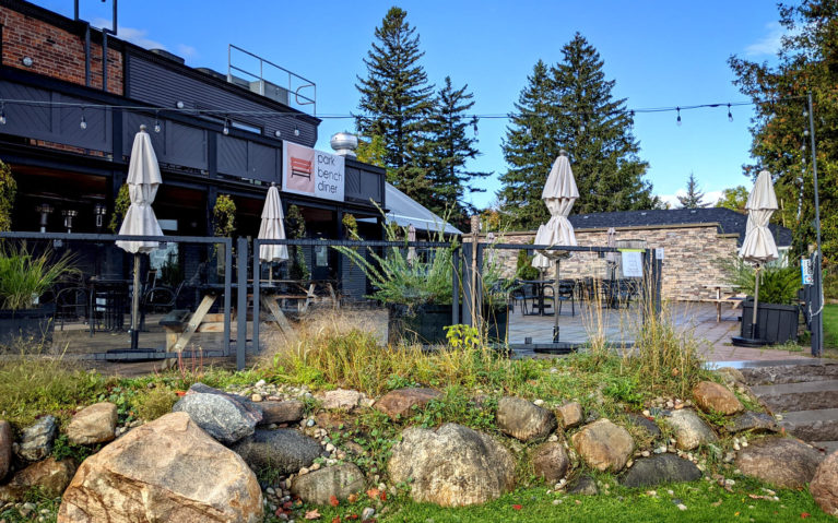 View of Patio at Park Bench Diner in Thornbury :: I've Been Bit! Travel Blog