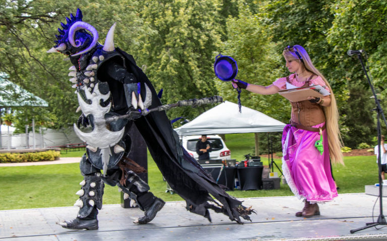 Two Costumed Characters at the Amherstburg Uncommon Festival :: I've Been Bit! Travel Blog