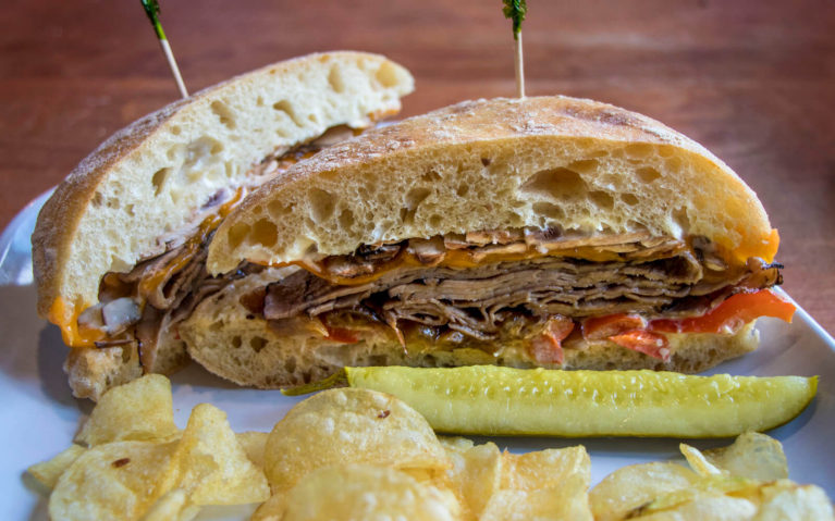 Philly Steak Ciabatta Sandwich at Lakeside Bakery Deli Cafe in Leamington Ontario :: I've Been Bit! Travel Blog