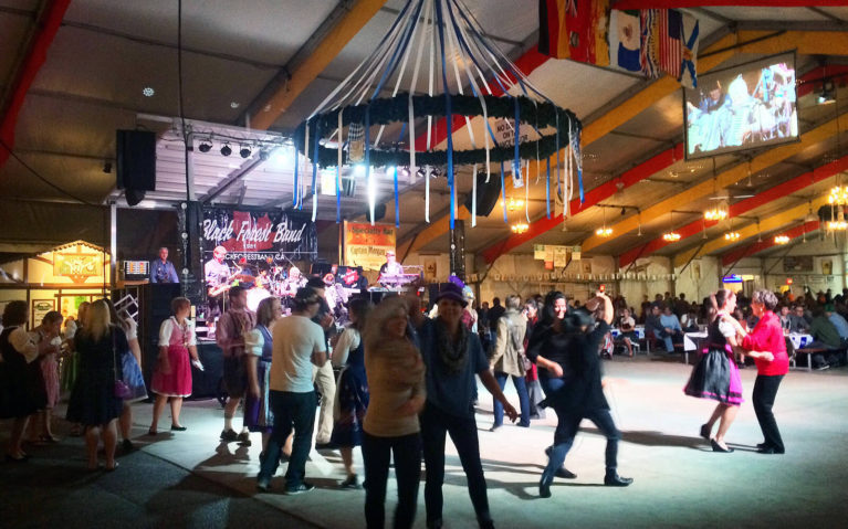 Dance floor during Oktoberfest at the Concordia Festhalle in Kitchener Ontario :: I've Been Bit! Travel Blog