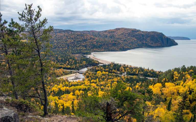View of Lake Superior Provincial Park's Old Woman Bay from the Top of the Nokomis Trail :: I've Been Bit! Travel Blog