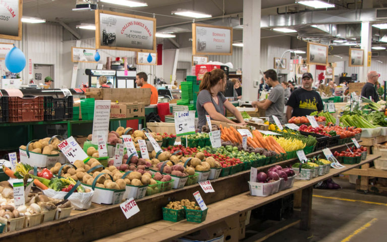 One of the Vegetable Stalls Inside the Brantford Farmers' Market :: I've Been Bit! Travel Blog