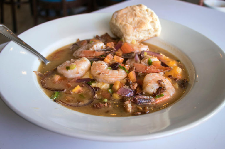 Bonnie Blue Bakery Shrimp and Grits, One of the Many Delicious Eats on a Virginia Road Trip :: I've Been Bit! Travel Blog