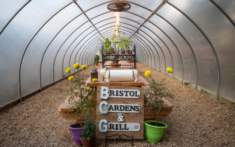 Inside the Greenhouse Seating Area of the Bristol Gardens and Grill :: I've Been Bit! Travel Blog