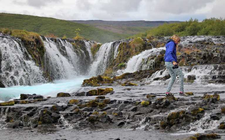 Lindsay Walking Along the Rocks in Iceland :: I've Been Bit! Travel Blog