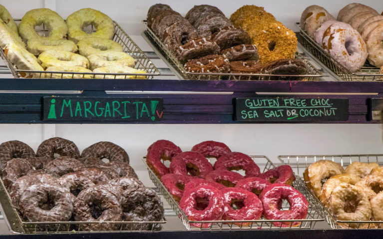 Two Shelves of Donuts at Holy Donut, A Must-Try During 3 Days in Portland :: I've Been Bit! Travel Blog