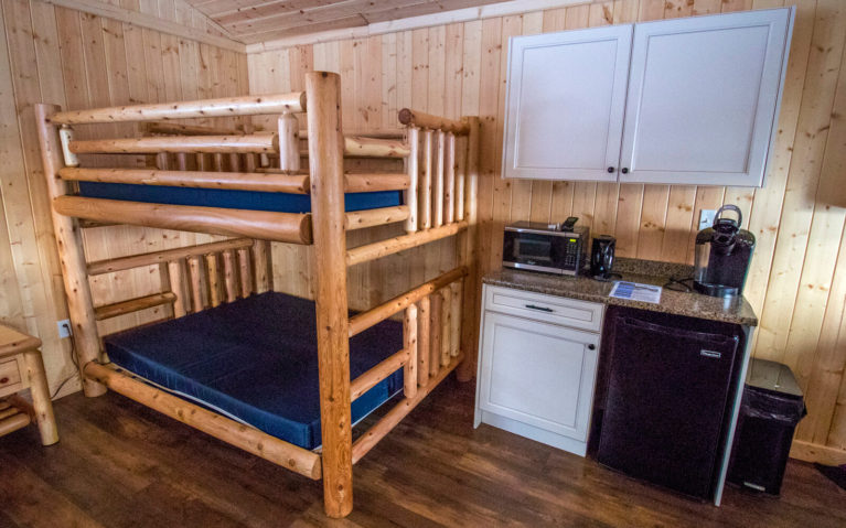 Bunk Bed and Amenities at Windy Lake Provincial Park :: I've Been Bit! Travel Blog