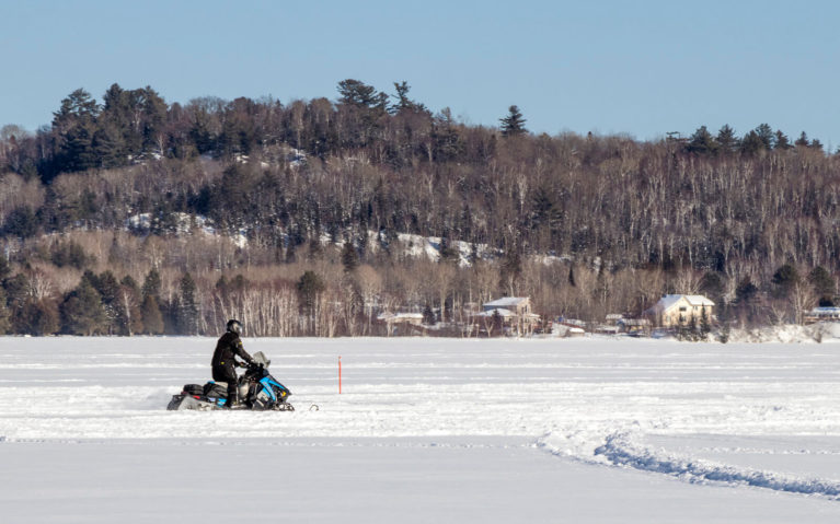 Snowmobile On Snow at Windy Lake :: I've Been Bit! Travel Blog