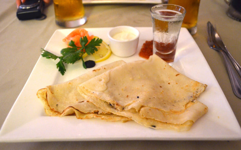 Blini Plate at a Restaurant in Russia :: I've Been Bit! Travel Blog