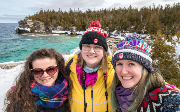 Lindsay With Steph and Olivia at Bruce Peninsula National Park :: I've Been Bit! Travel Blog