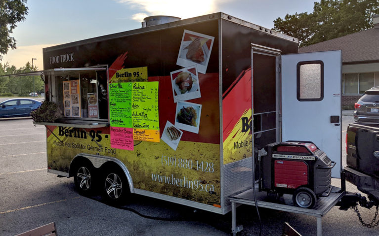 Black Red and Yellow, The German Flag Painted on the Side of the Berlin 95 Food Truck :: I've Been Bit! Travel Blog