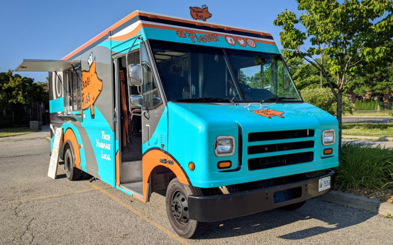 Pierogi Pigs: Their Teal and Orange Colour Scheme Make It the Brightest of the Kitchener Food Trucks :: I've Been Bit! Travel Blog