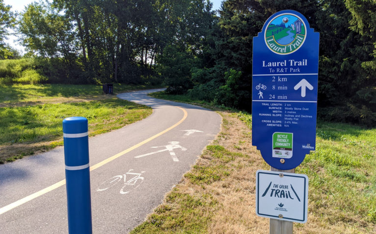 Signage of the Laurel Trail in Waterloo Ontario :: I've Been Bit! Travel Blog