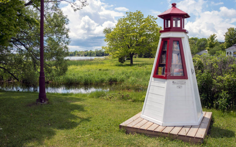 Adorable Lighthouse Free Library in Bruce Mines Ontario :: I've Been Bit! Travel Blog