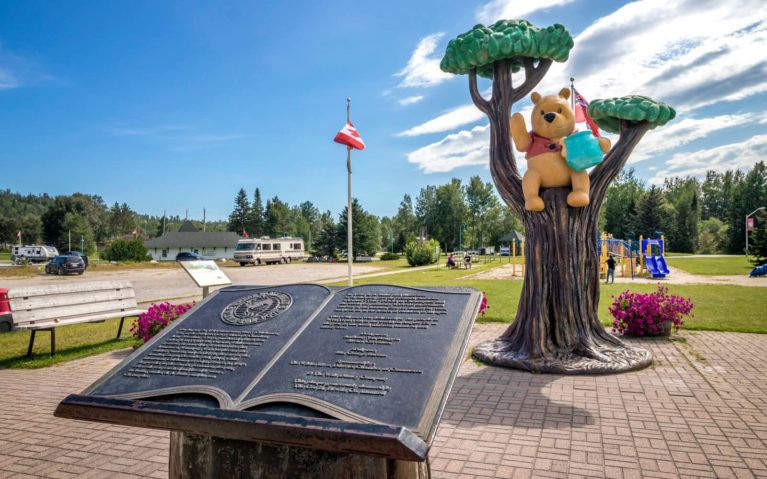 Winnie the Pooh Monument in White River Along the Drive from Sault Ste Marie to Thunder Bay :: I've Been Bit! Travel Blog