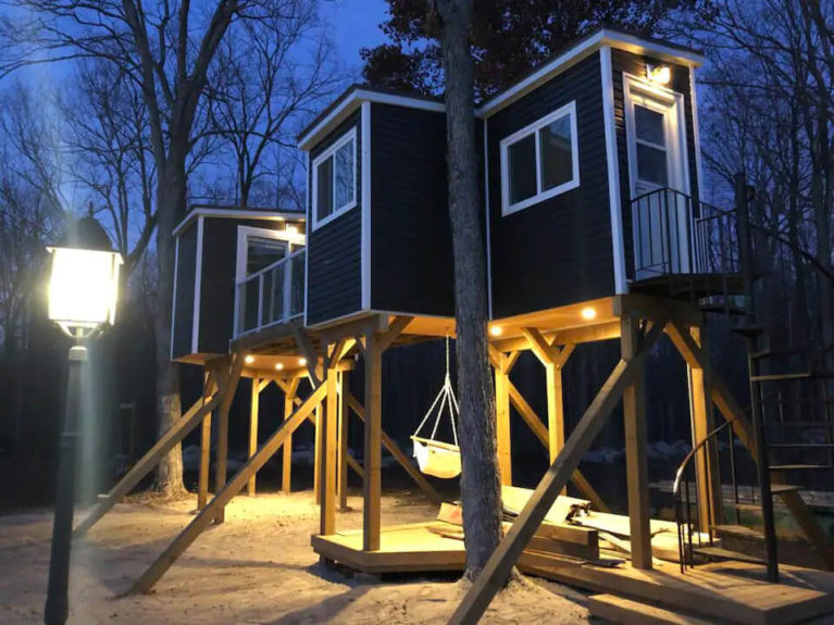 Exterior of the Collabo Camp Treehouse - Image From Airbnb :: I've Been Bit! Travel Blog