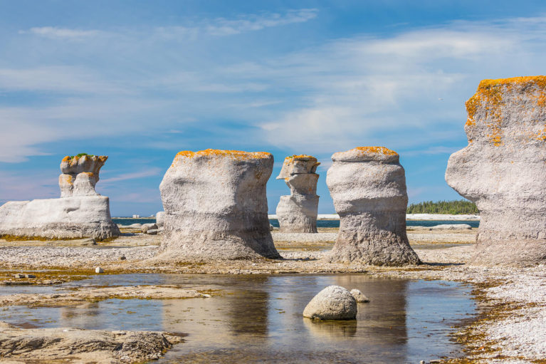 Some of the Monoliths You'll Find at the Mingan Archipelago National Park Reserve - Photo Credit: Mathieu Dupuis/Le Québec maritime