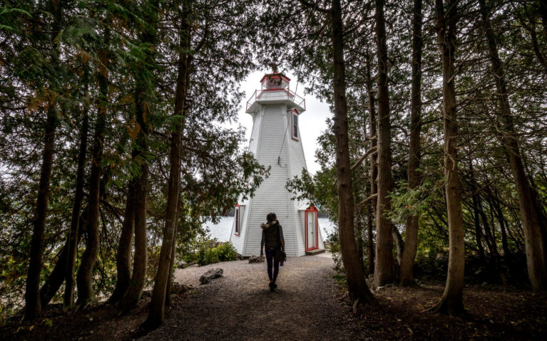 Lindsay Walking Along the Path Towards Big Tub Lighthouse :: I've Been Bit! Travel Blog