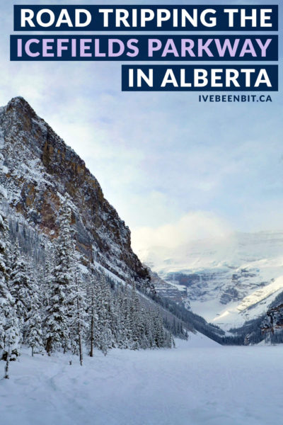 Alberta road trip itinerary. Exploring the Rocky Mountains is a must when visiting Alberta. Don't let snow deter you and explore the beauty of the province from Calgary to Edmonton! Drive from Calgary to Edmonton and stop in Banff, Lake Louise and Jasper. | #Travel #Canada #Alberta #Calgary #Edmonton | IveBeenBit.ca