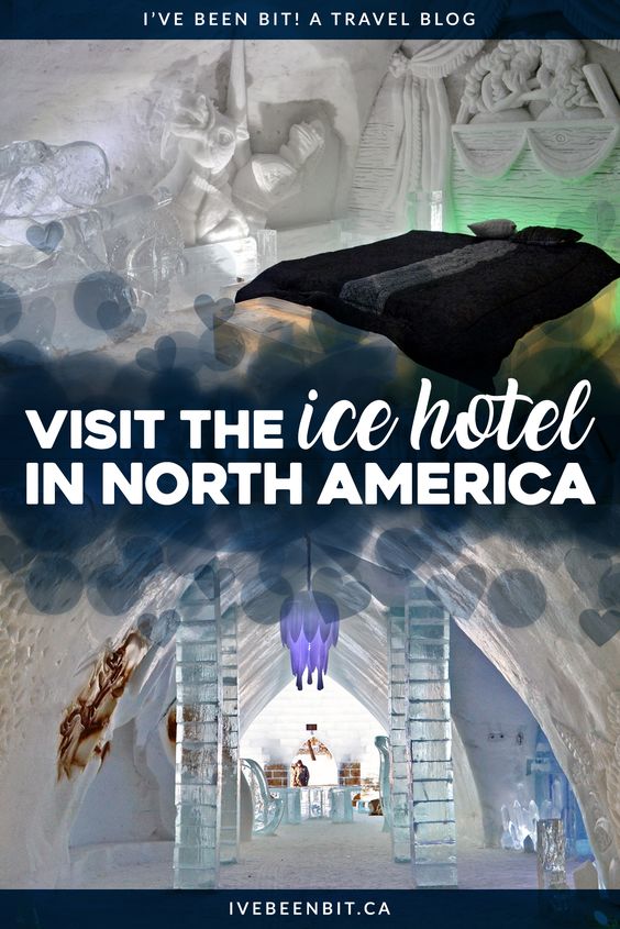 Would you ever sleep in an ice hotel? It sounds chilly but after reading this you'll be ready for a night of ice in Québec City's Hôtel de Glace! The only ice hotel in North America. Unique accommodation in Quebec City, Canada. Winter fun in Quebec, Canada. | #Travel #Canada #Quebec #IceHotel #Winter | IveBeenBit.ca