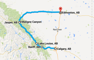 Edmonton to Calgary Map :: I've Been Bit! A Travel Blog