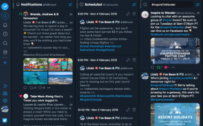 Tweetdeck Screenshot Showing How I Use It During Travel Twitter Chats :: I've Been Bit! Travel Blog